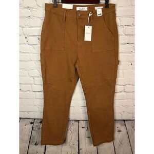Judy Blue Jeans High Waist Utility Slim Fit JB88462 Brown Women's Size 13/31 NWT